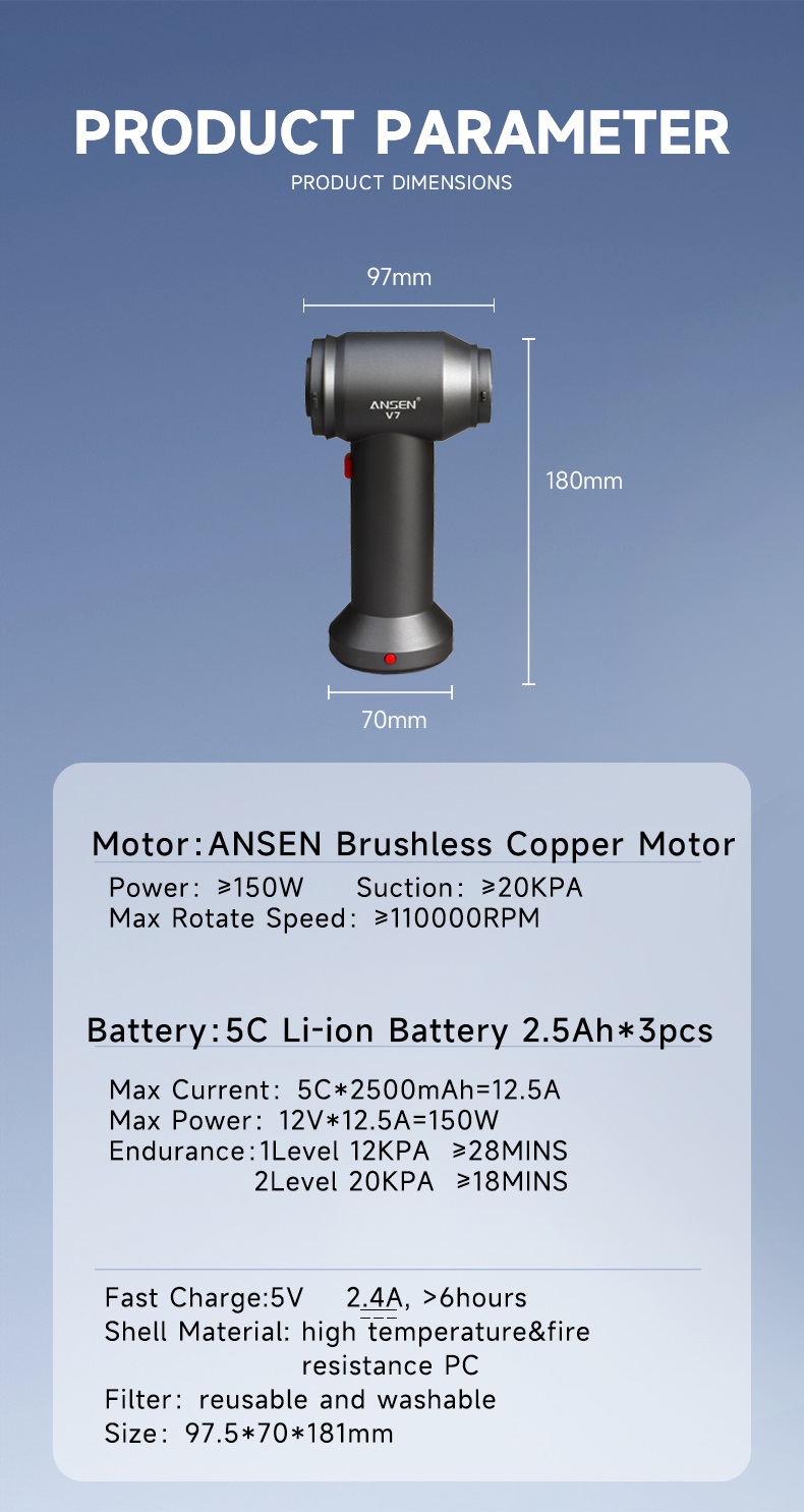 Ansen Handheld Vacuum Cleaner Portable Dustbuster Best Cost-effective Brand 010